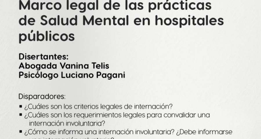 Marco legal de las prácticas de salud mental en los hospitales públicos