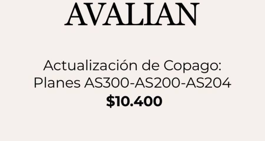 Actualización Copago Avalian