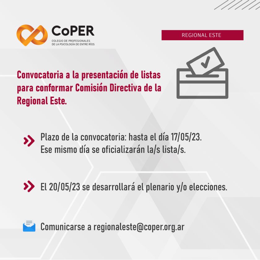 conformacion listas reg este